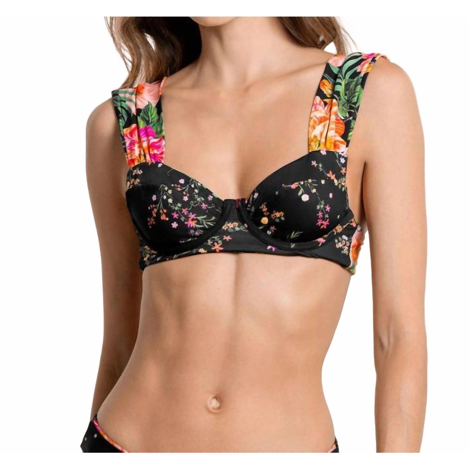 New Maaji Women's Vintage Renata Top In Black Multi